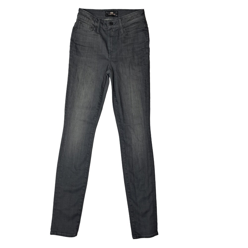The Castings Jeans Womens 25 Gray Wash Slim Fit Stretch Denim Casual Everyday